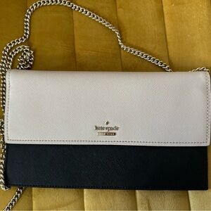 Two Toned Kate Spade Wallet on Gold Chain
